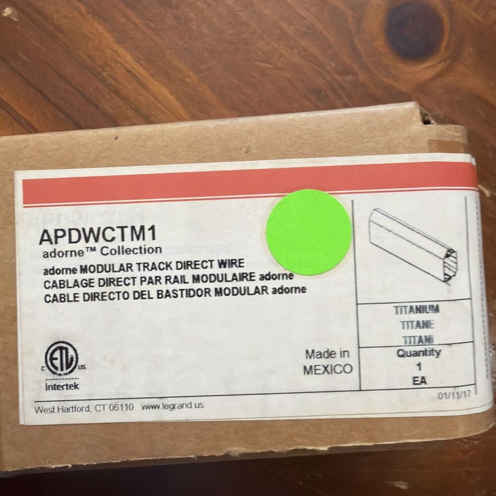 Legrand adorne APDWCTM1 Under-Cabinet Modular Track Direct Wire Titanium NEW